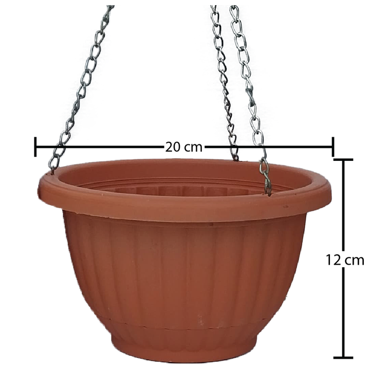 PLASTIC HANGING POT SET OF 3 (20X12CM)