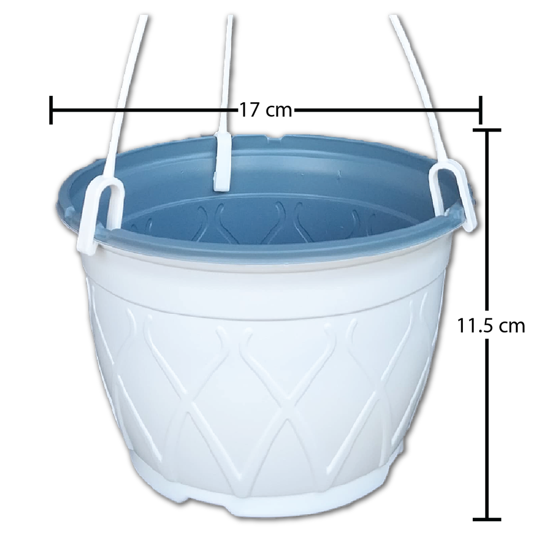 HANGING POT SET OF 3 (17X11.5CM)