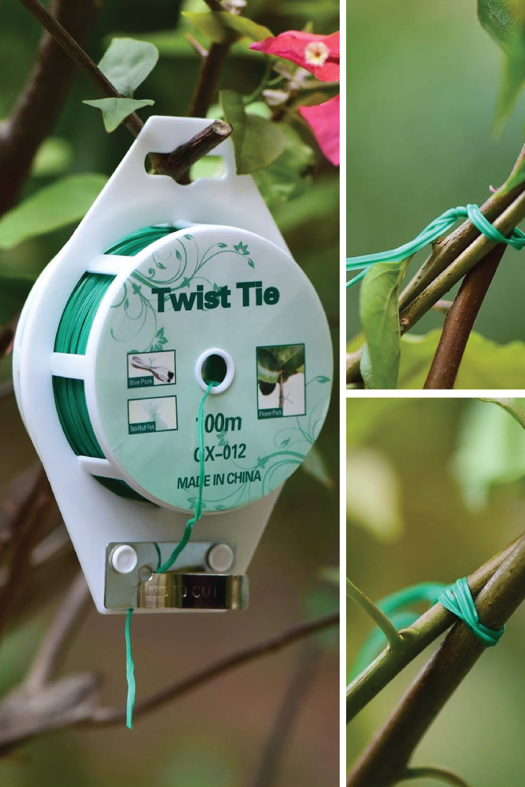 TWIST TIE WIRE ROLL WITH CUTTER