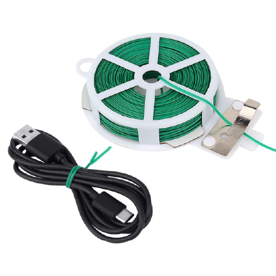 Twist Tie Wire Roll With Cutter - 50 Meter Cable Roll With Cutter