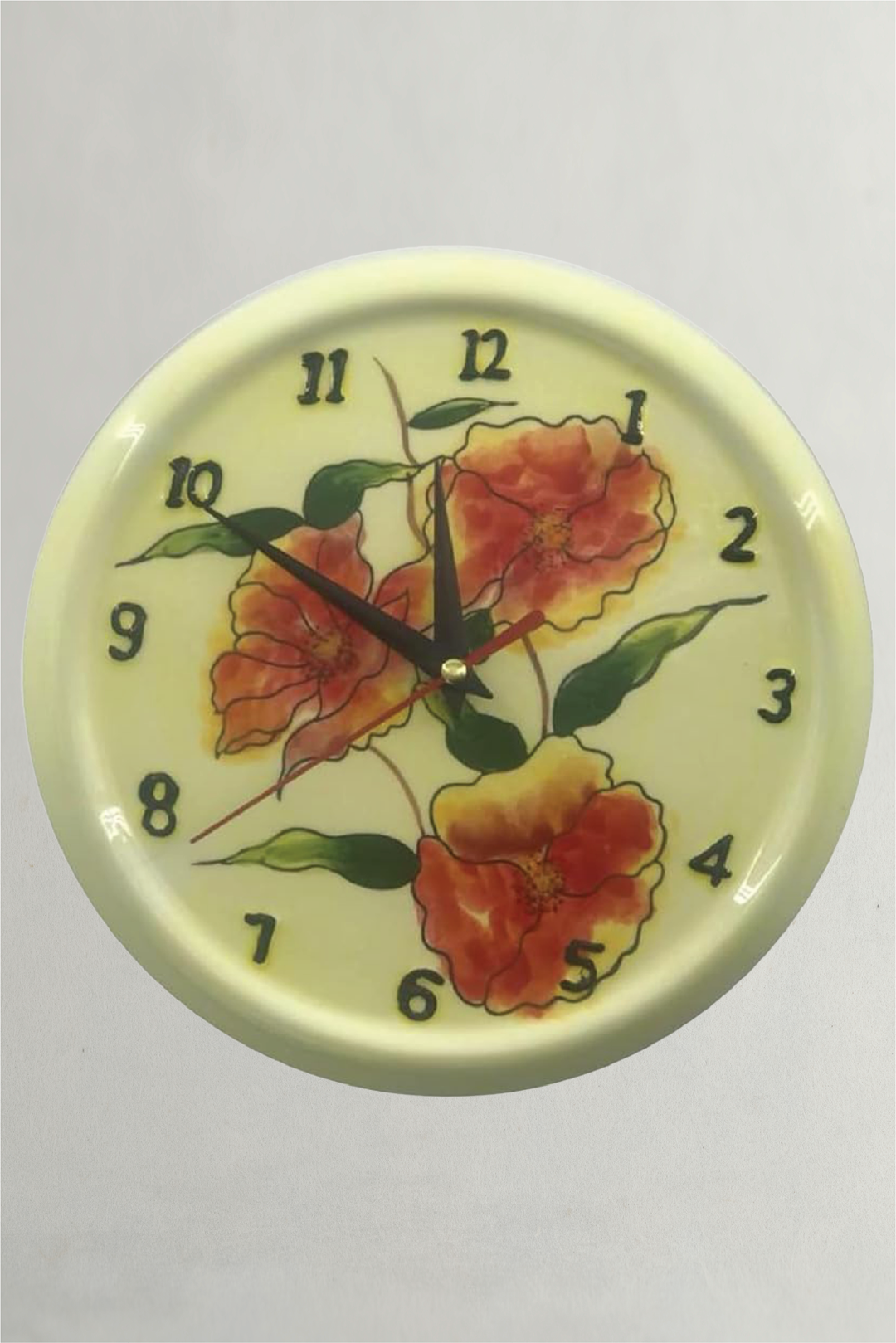 ساعة حائط سيراميك - قطعة ديكور أنيقة وفريدة من نوعها للمطبخ والحديقة