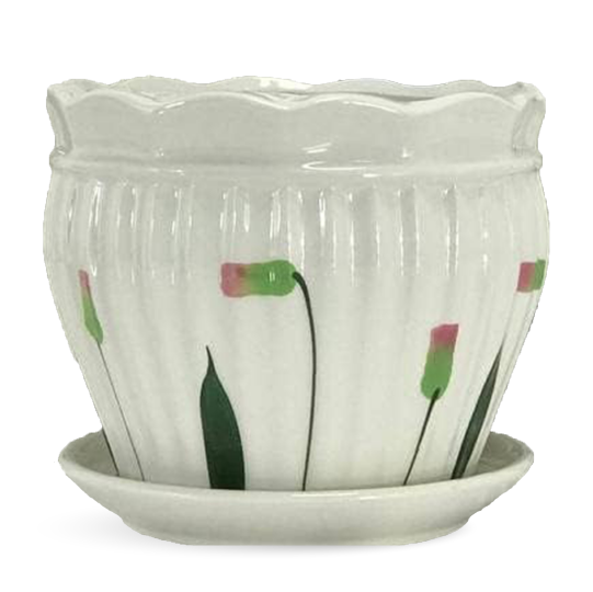 New White Ceramic Planter