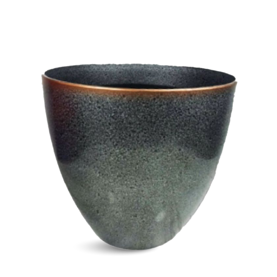 Grey Plant Pots - Grey Fiber Circle Pot