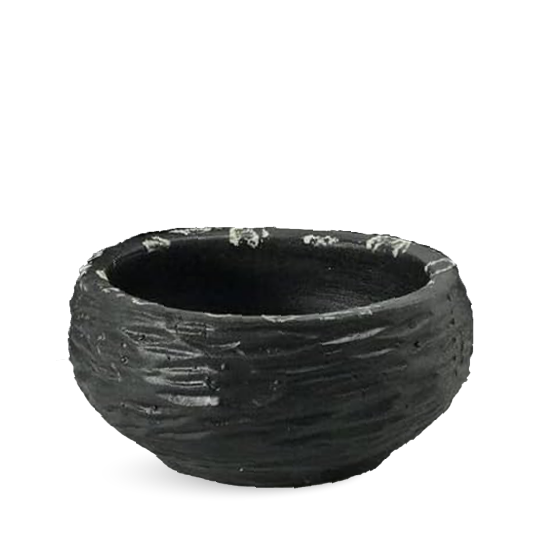 BLACK CLAY POT - BLACK PLANT POT