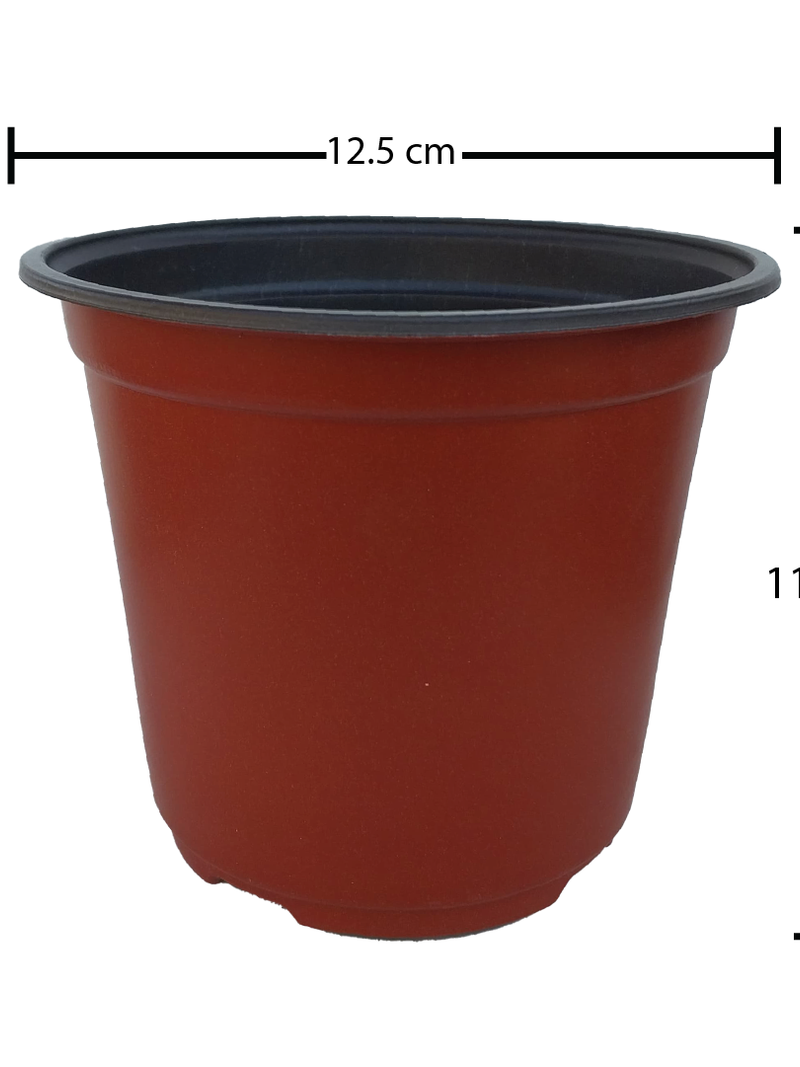 PLASTIC POT SET OF 12 (12.5X11CM)
