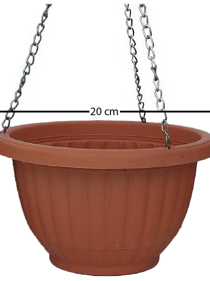 PLASTIC HANGING POT SET OF 3 (20X12CM)