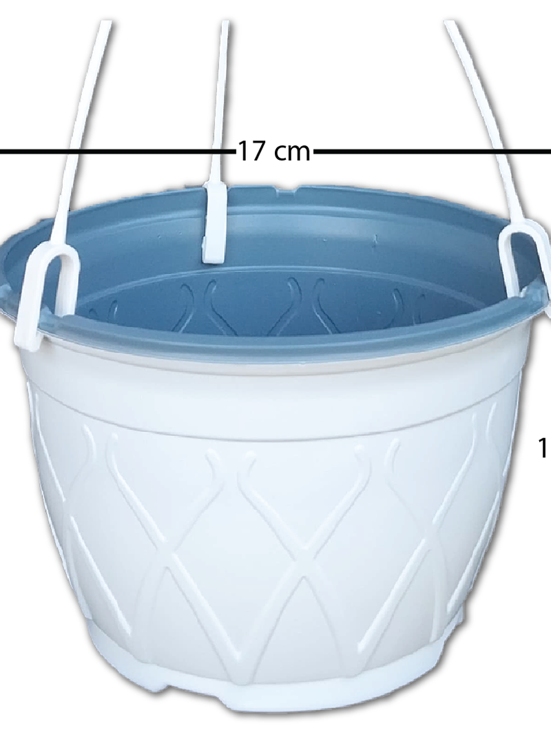 HANGING POT SET OF 3 (17X11.5CM)