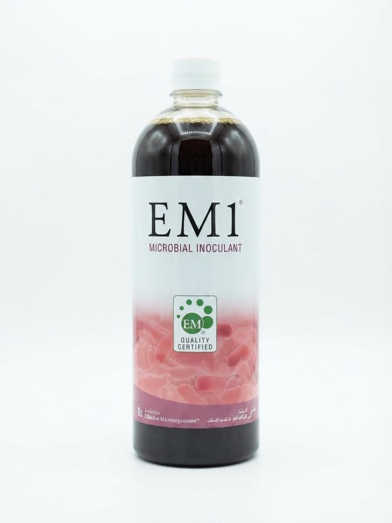 Plantology Lab EM-1 Microbial Inoculant Fermented Organic Soil Conditioner & Bio Fertilizer 1L | إي إم 1 ملقح ميكروبي عضوي مخمر ومحسن للتربة وسماد حيوي  1 لتر
