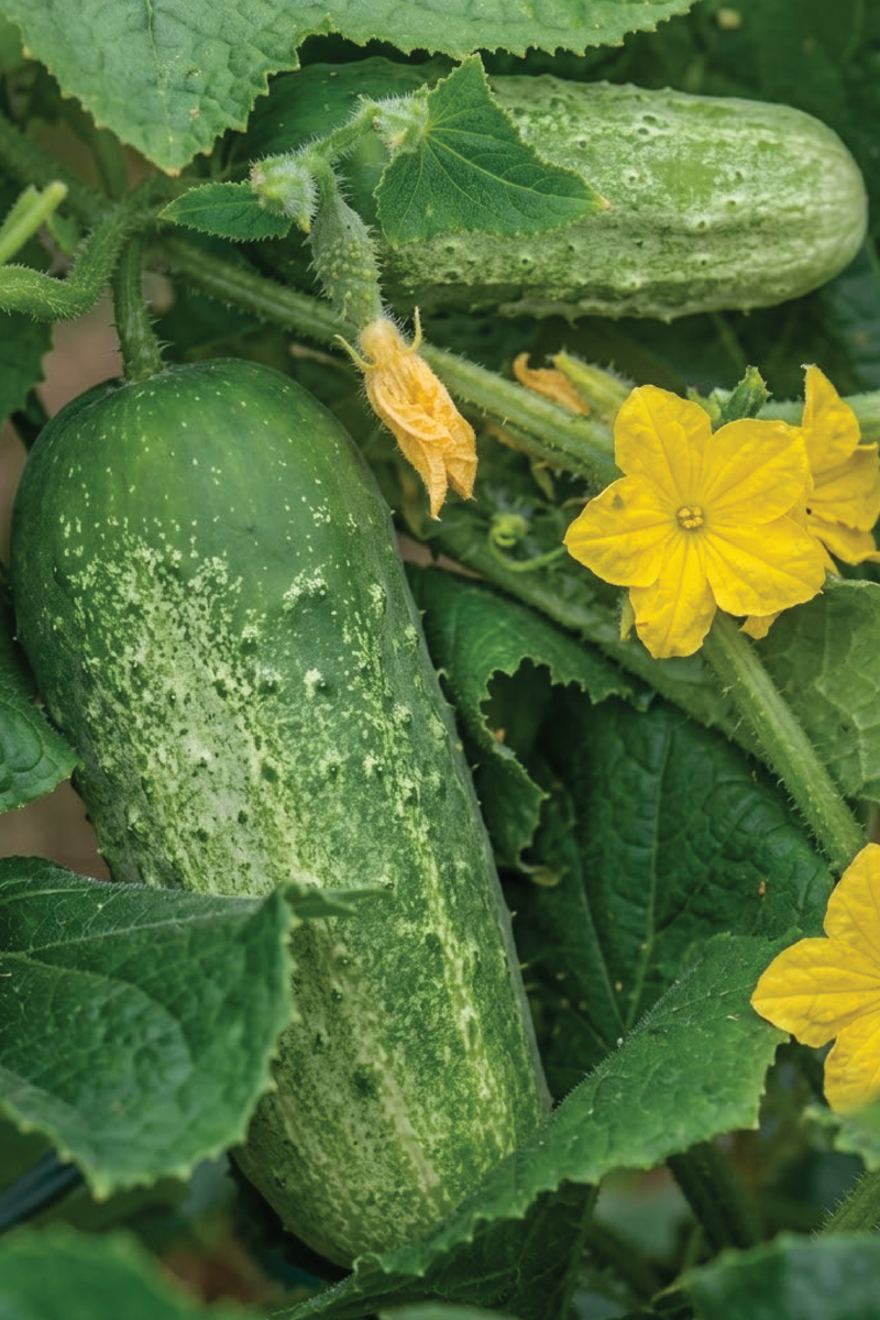 ORGANIC PICKLEBUSH CUCUMBER SEEDLING   شتلات الخيار بيكل بلش العضوية