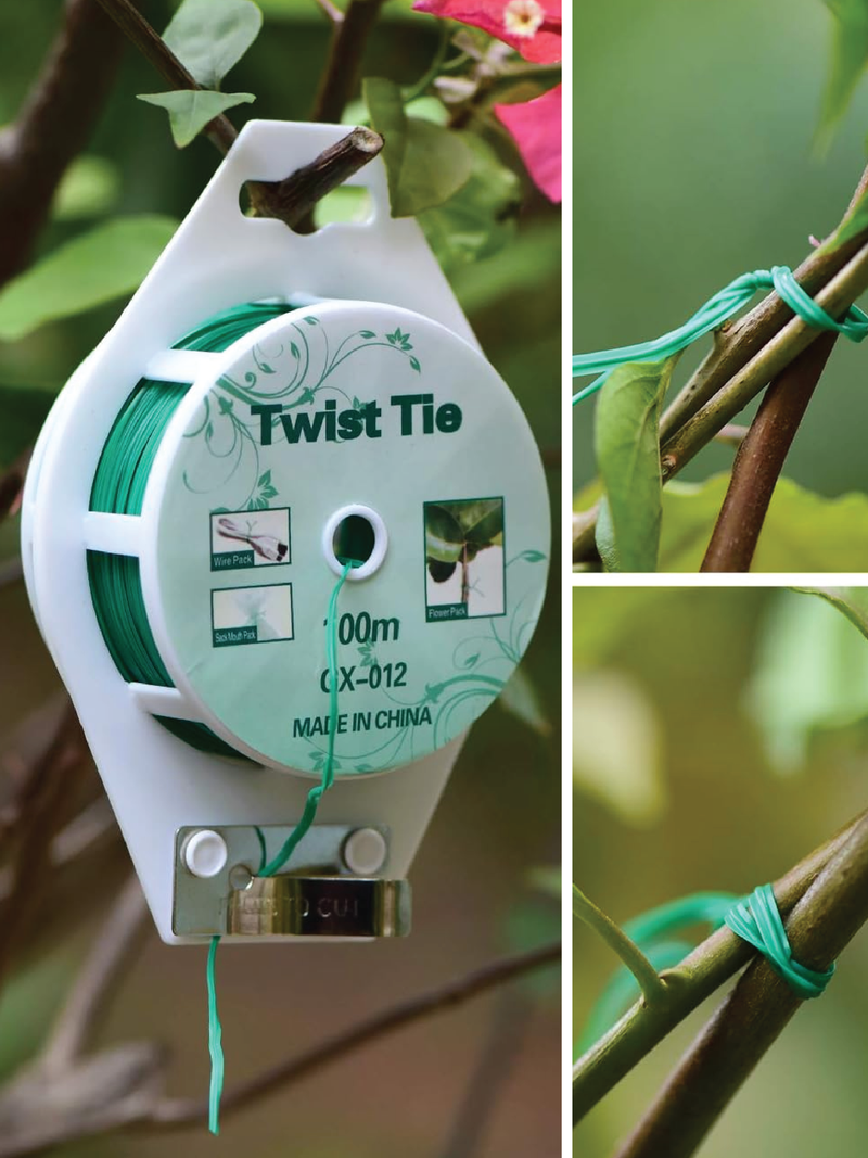 TWIST TIE WIRE ROLL WITH CUTTER