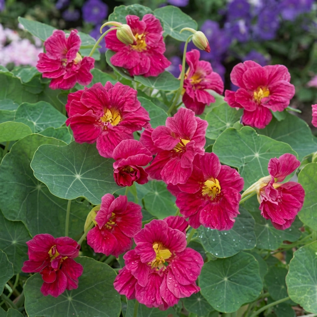ORGANIC NASTURTIUM CHERRY ROSE SEEDLING