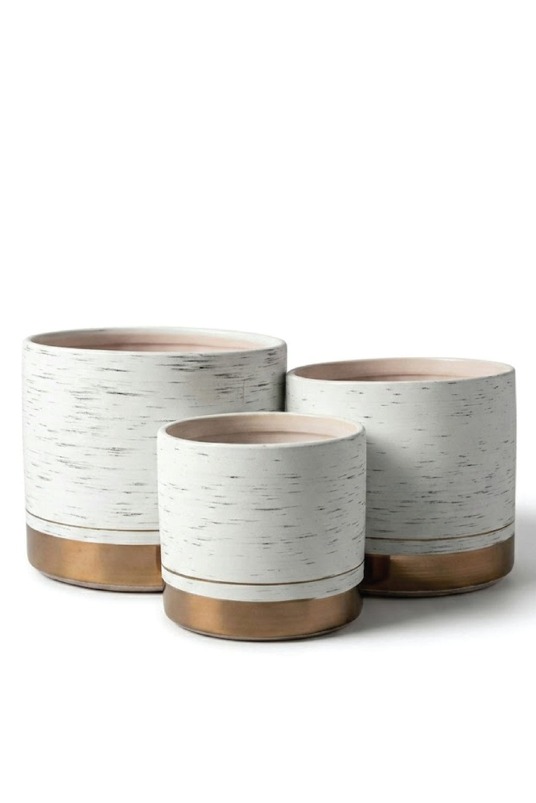 CERAMIC POT WHITE &amp; GOLDEN