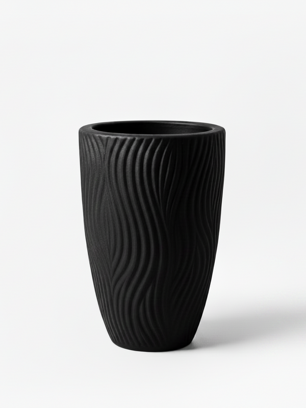 CERAMIC LARGE BLACK POT