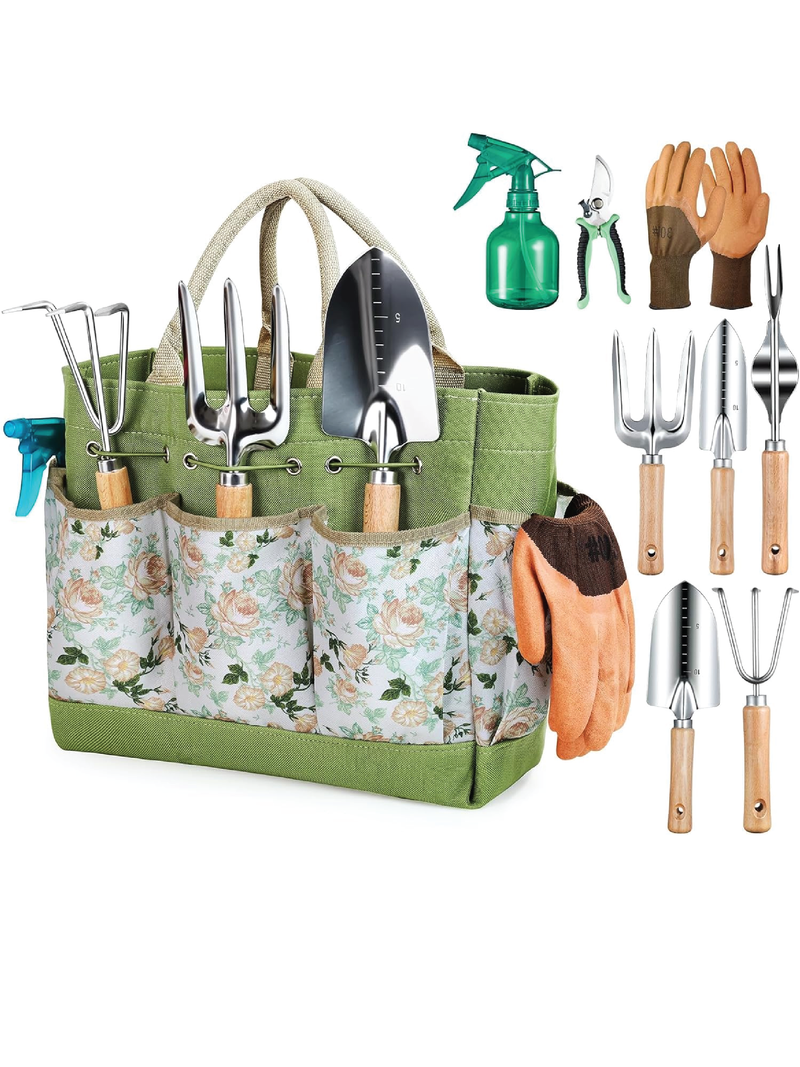 GARDENING HAND TOOLS WITH HANDBAG <br> مجموعة أدوات الحديقة مع حقيبة يد