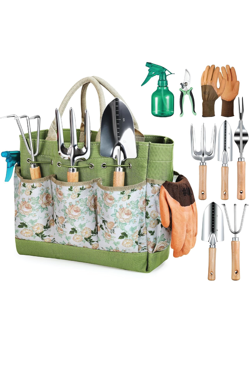 GARDENING HAND TOOLS WITH HANDBAG <br> مجموعة أدوات الحديقة مع حقيبة يد