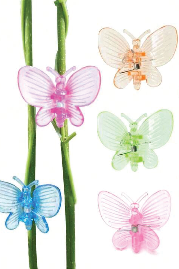 BUTTERFLY CLIPS 6 PCS MIX