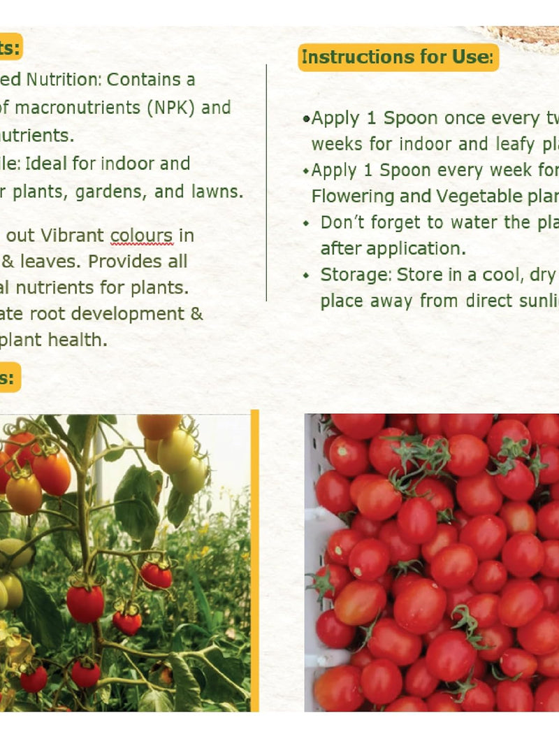 COCKTAIL FERTILIZER COMPLETE FOOD FOR PLANTS <br> سماد الكوكتيل غذاء متكامل للنبات - عضوي