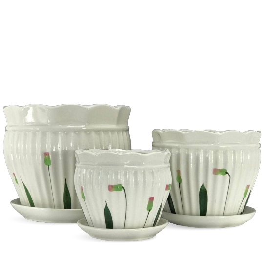 Large White Ceramic Planter