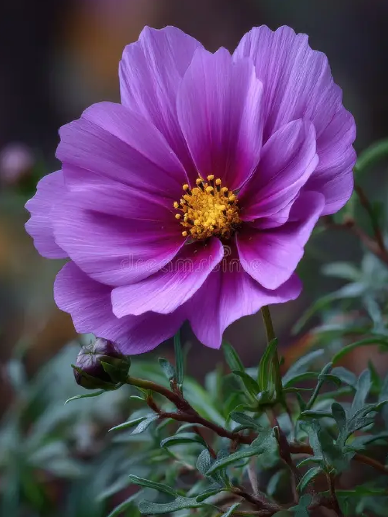 PURPLE COSMOS FLOWER SEEDLING <BR> شتلات زهور الكوزموس البنفسجية