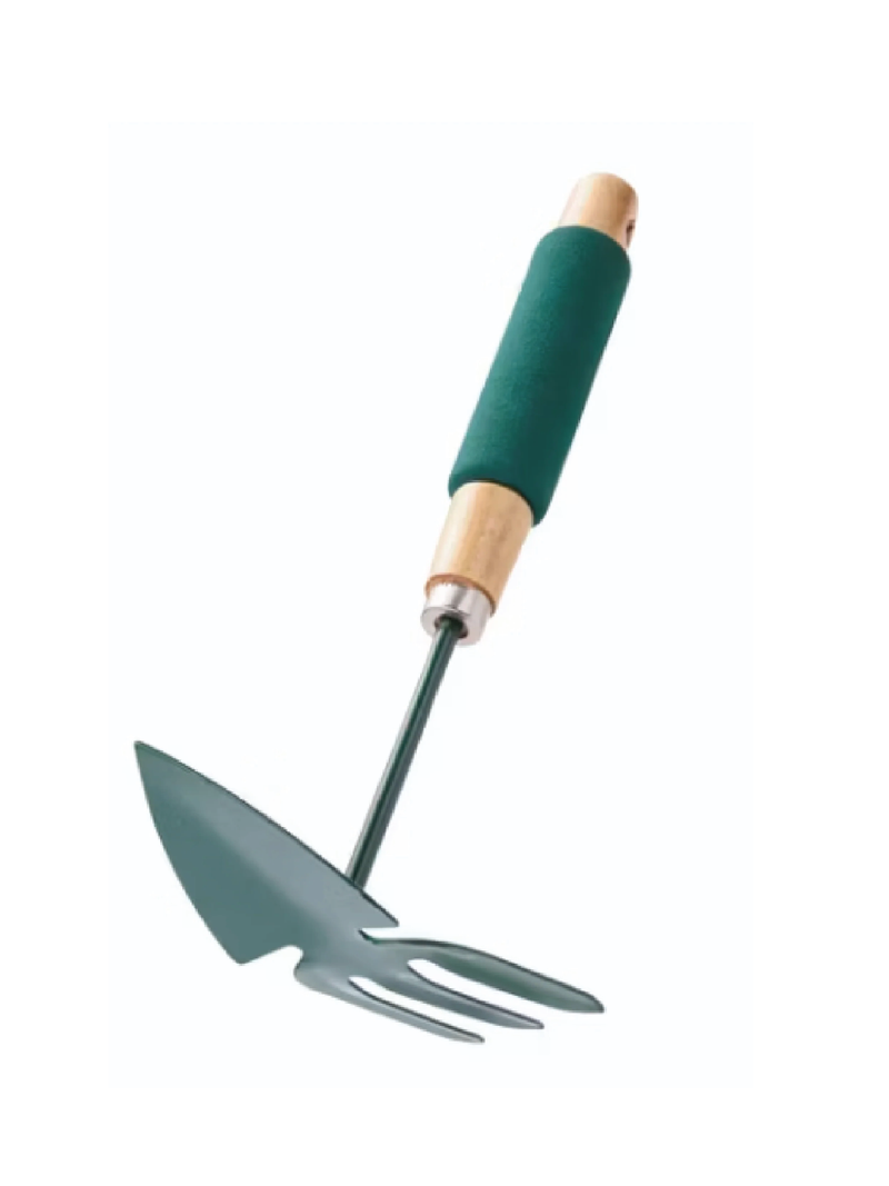 2 IN 1 MINI GARDEN FORK AND SPOON TOOL